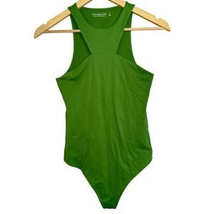 Abercrombie & Fitch Soft AF Green Racerback Sleeveless Bodysuit Top Women Size S